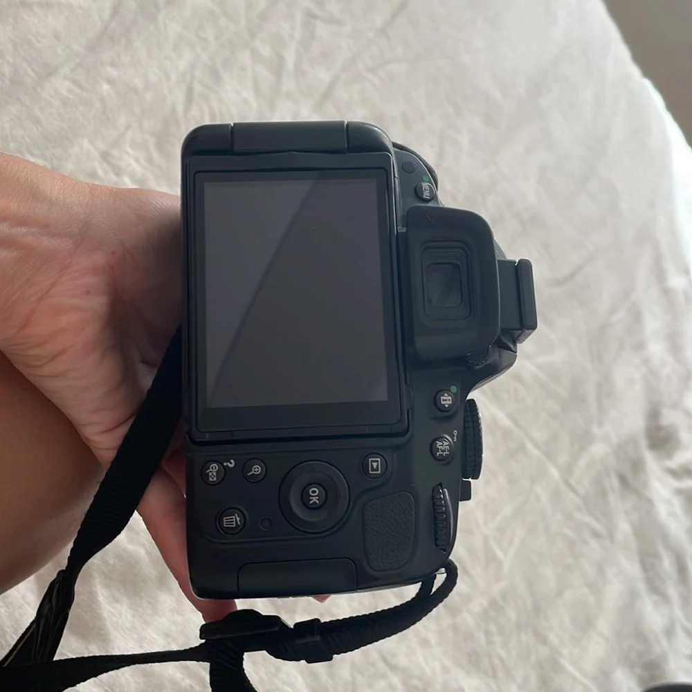 Nikon Camera with additional Lens, charger and cover
